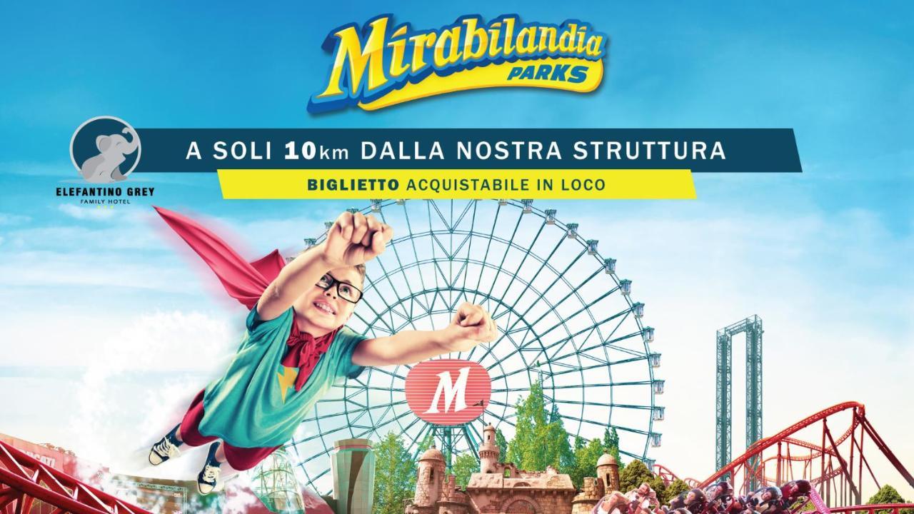 Hotel Elefantino Grey - Free Breakfast & Brunch Until 13-00 - Vicinissimi A Mirabilandia Milano Marittima Eksteriør billede